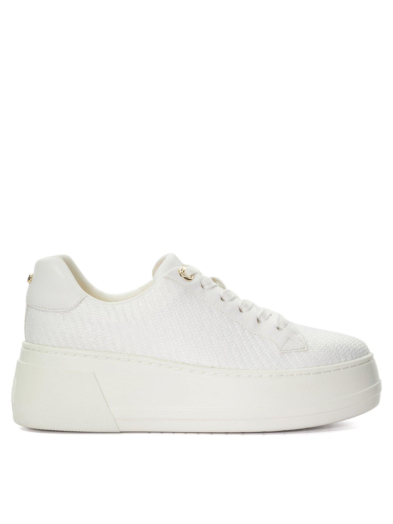 Dune London Tebb sneakers in white leather | ASOS